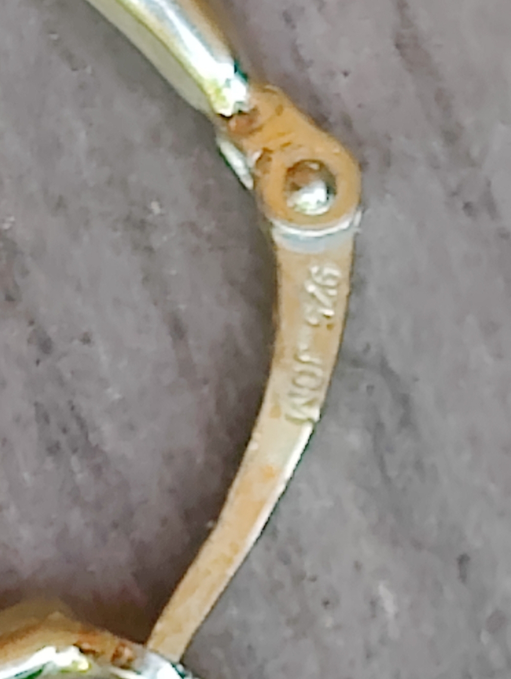 🐦 Vintage Vermeil Sterling Bird Hoop Earrings - Picture 3 of 5